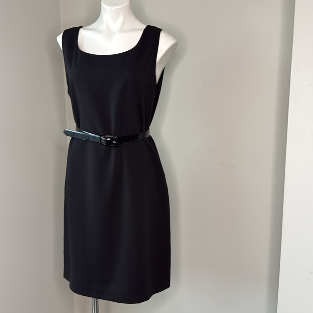 Vintage Uniform by Paul Richard Basic Black Shift Dress 10